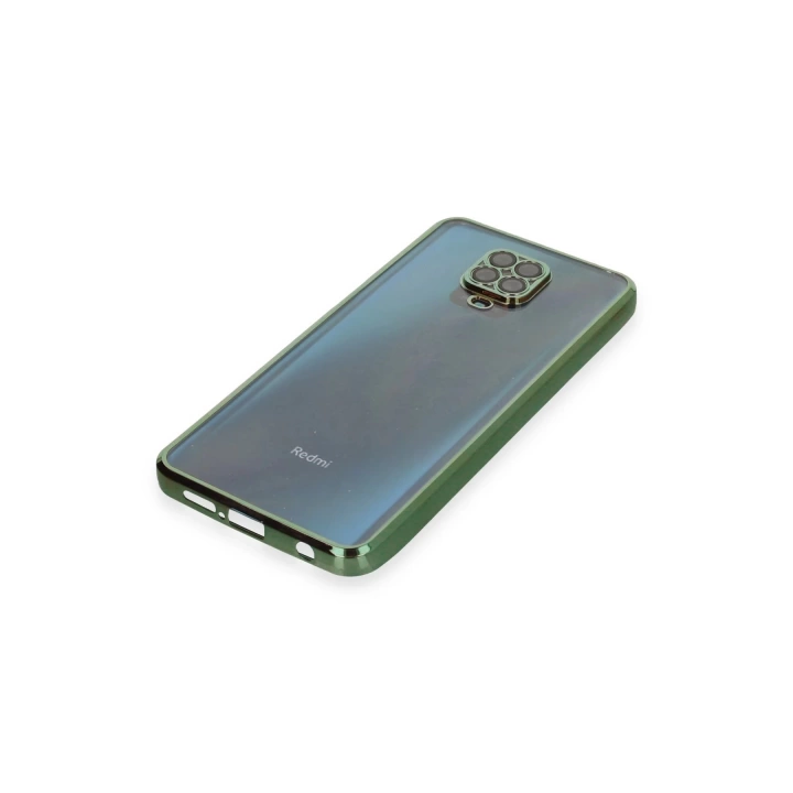 BFS  Xiaomi Redmi Note 9 Pro Kılıf Razer Lensli Silikon - Yeşil