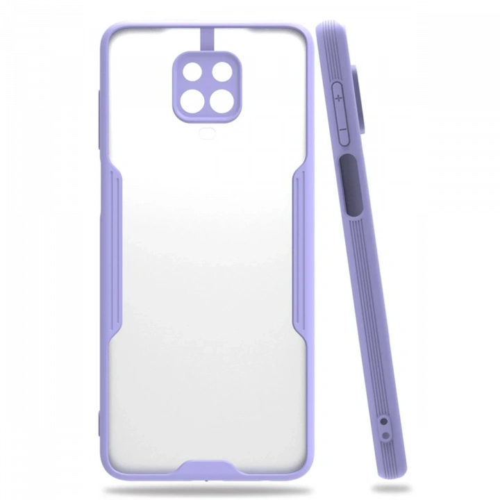 BFS  Xiaomi Redmi Note 9S Kılıf Platin Silikon - Lila