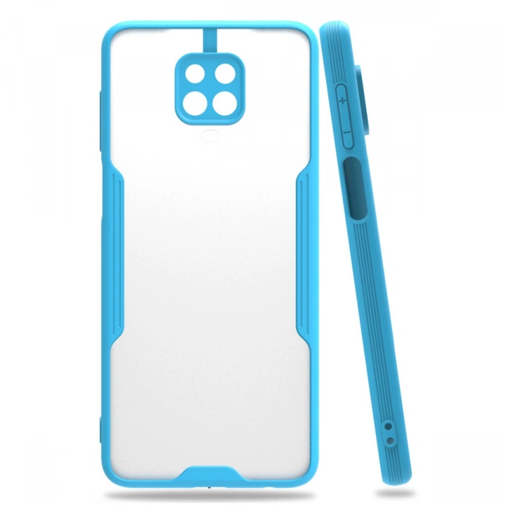 BFS  Xiaomi Redmi Note 9S Kılıf Platin Silikon - Mavi