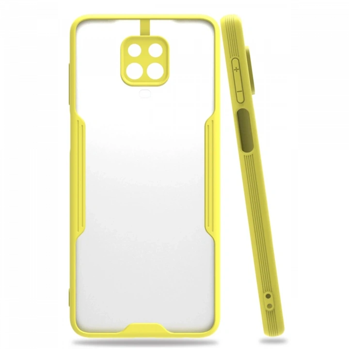 BFS  Xiaomi Redmi Note 9S Kılıf Platin Silikon - Sarı