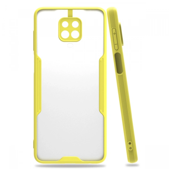 BFS  Xiaomi Redmi Note 9S Kılıf Platin Silikon - Sarı