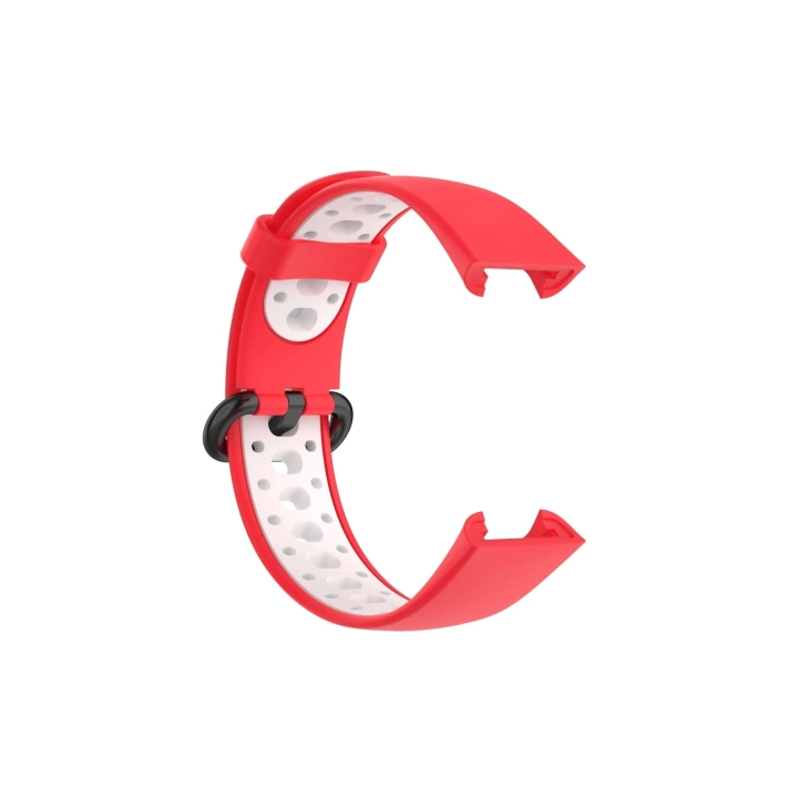 BFS  Xiaomi Redmi Watch 2 Spor Delikli Kordon - Kırmızı-Beyaz