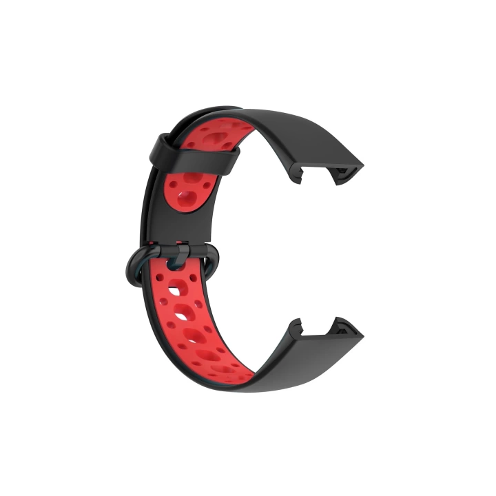 BFS  Xiaomi Redmi Watch 2 Spor Delikli Kordon - Siyah-Kırmızı