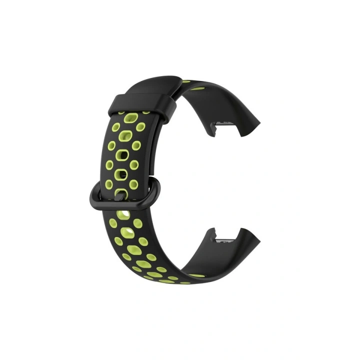 BFS  Xiaomi Redmi Watch 2 Spor Delikli Kordon - Siyah-Yeşil