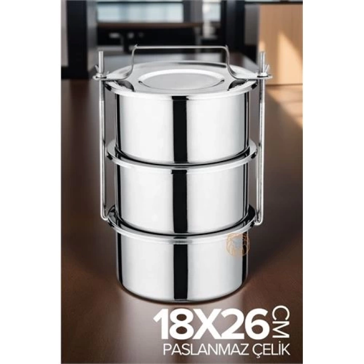 BFS XL 18X26 CM Sefer Tası Paslanmaz Çelik Yemek Kabı