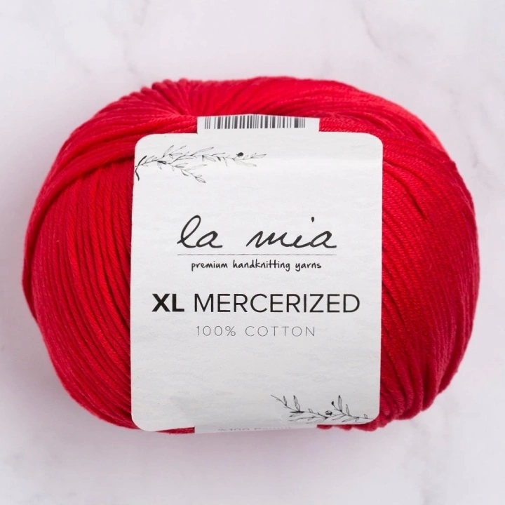 BFS  XL Mercerized Kırmızı El Örgü İpi - 19 - 33762