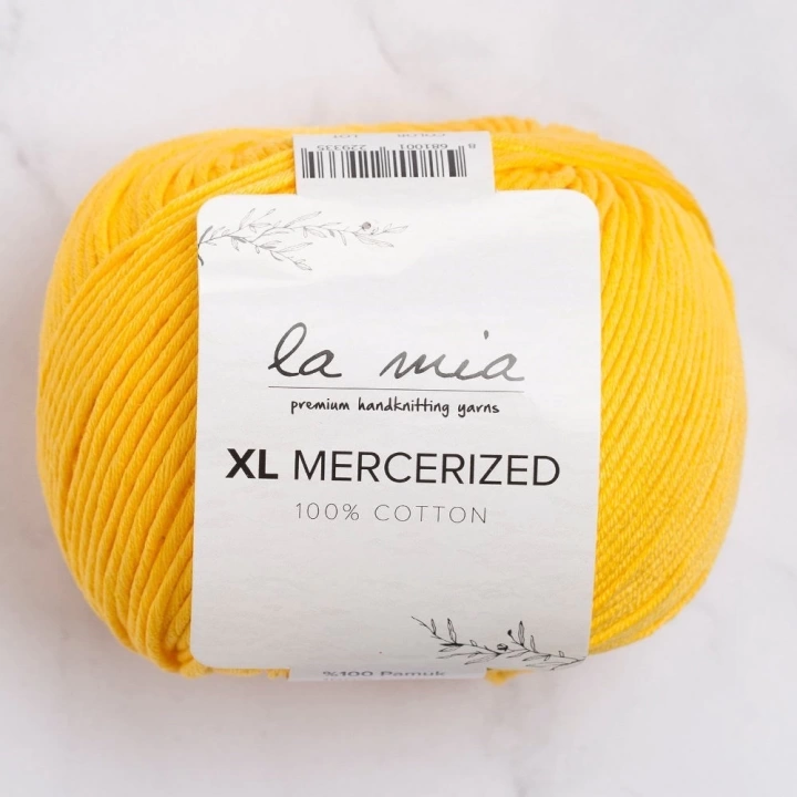 BFS  XL Mercerized Koyu Sarı El Örgü İpi - 181 - 33771