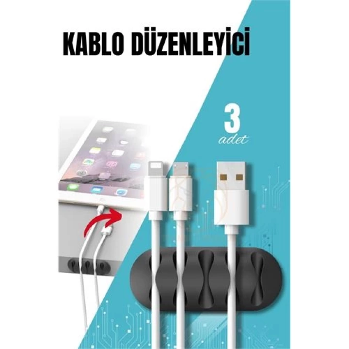 BFS Yapışkanlı Kablo Düzenleyici Klips 3 ADET