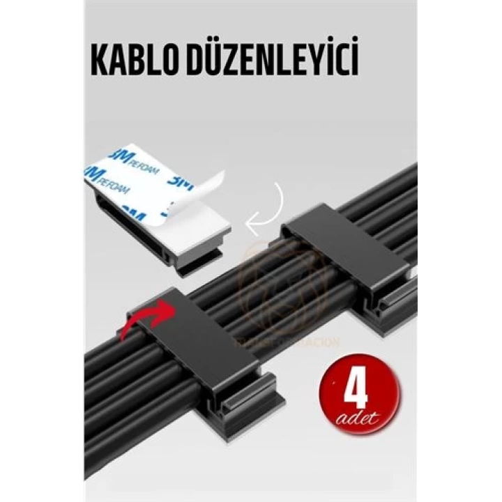 BFS Yapışkanlı Kablo Düzenleyici Klips 4 ADET