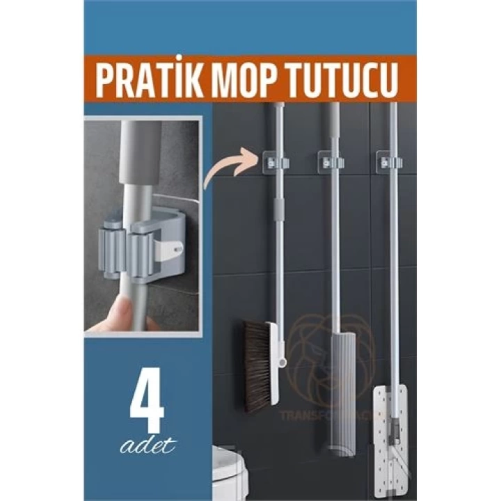 BFS Yapışkanlı Pratik Mop Tutucu 4 ADET