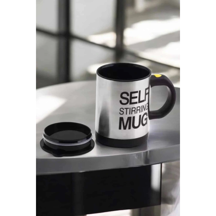 BFS Yazılı Kupa Kendi Kendini Karıştıran Mikser Kupa Termos Bardak