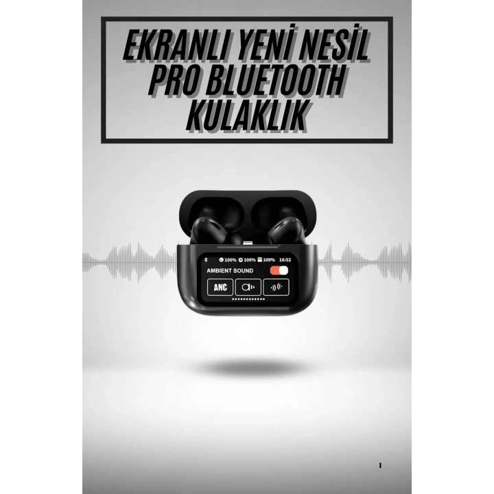 BFS Yeni Nesil ANC Özellikli Çağrı Cevaplayan Dokunmatik Ekranlı Bluetooth Kulaklık Siyah