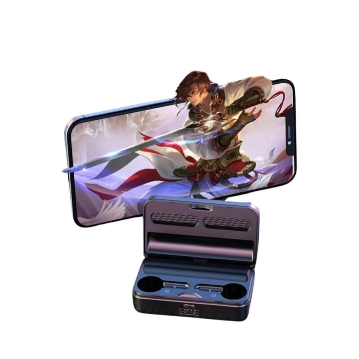 BFS Yeni Nesil Kablosuz Kulaklık Aynalı Powerbank Özellikli Bluetooth Bağlantılı Dijital Göstergeli