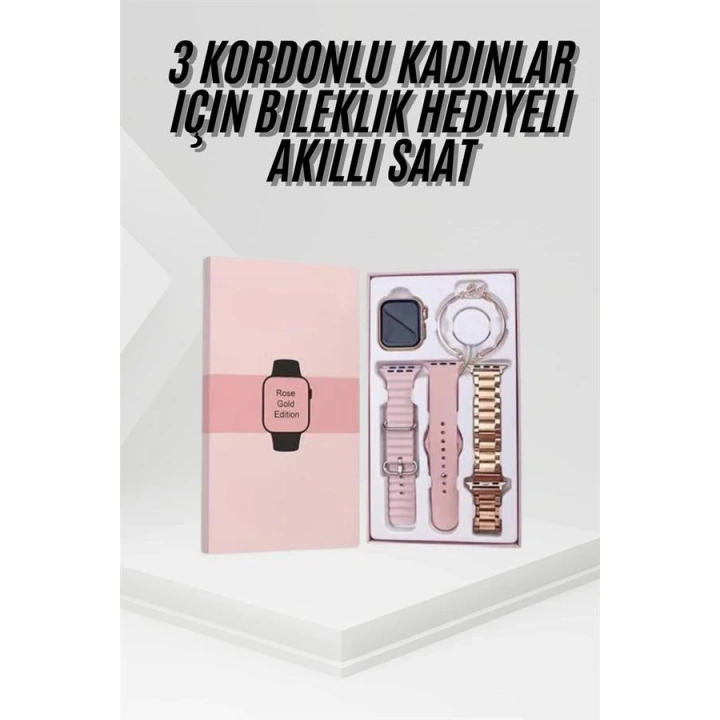 BFS Yeni Nesil Kadın Akıllı Saat Rose Gold Android ve İos Uyumlu