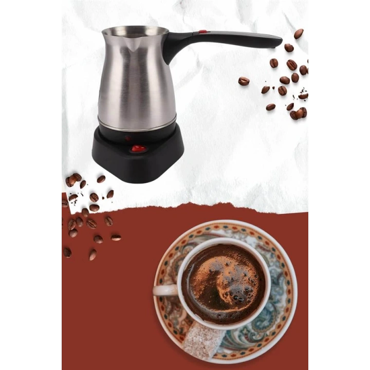 BFS Yeni Nesil Türk Kahve Makinesi Cezvesi Siyah Gri Kablolu Pratik