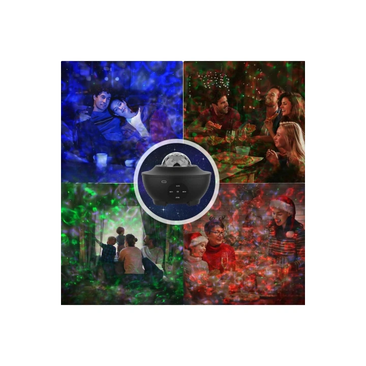 BFS Yıldızlı gökyüzü Projektörü Uzaktan kumandalı Çocuklara Özel Şarjlı