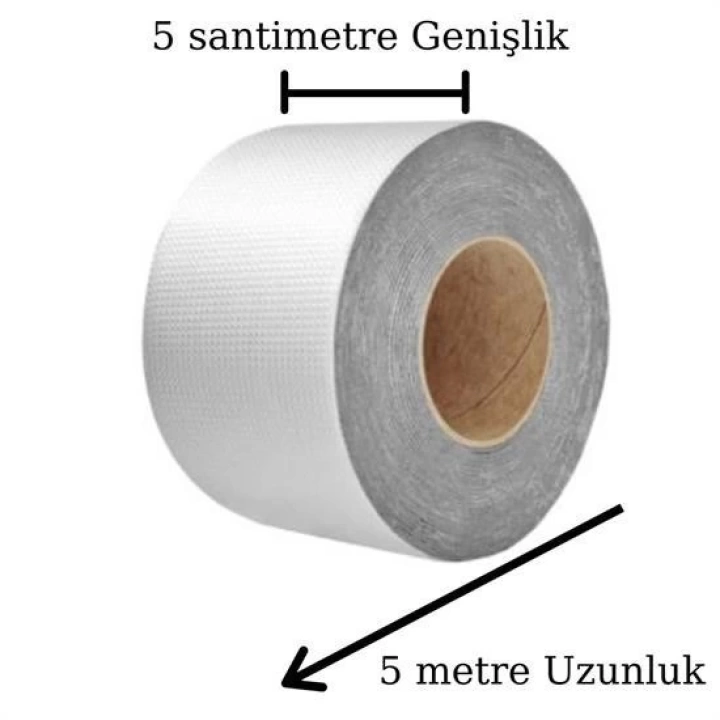 BFS  Yüksek Sıcaklık Dayanan Su Geçirmez Çatı Boru Duvar Çatlak Onarıcı Yapışkan Bant Folyo 5 cm