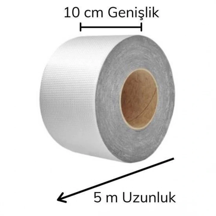 BFS  Yüksek Sıcaklık Dayanan Su Geçirmez Çatı Boru Duvar Çatlak Yapışkan Bant Folyo 5 mt x 10 cm