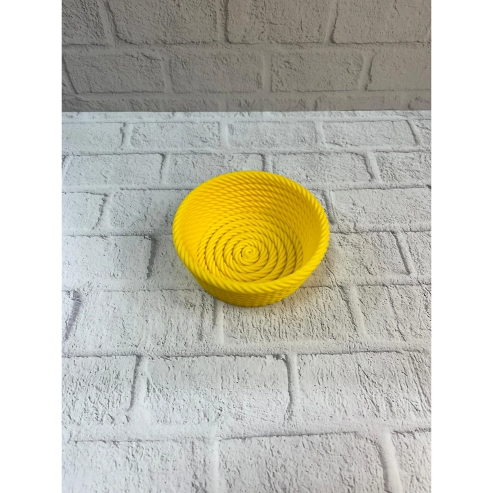 BFS Yuvarlak Çerezlik Sarı Canlı Renkli Dekoratif Sunum Kasesi