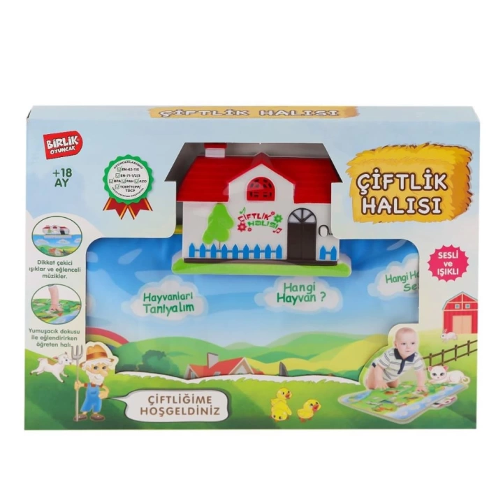 BFS   YY-571 A622374TR-U Sesli ve Işıklı Eğitici Çiftlik Halısı -Birliktoys