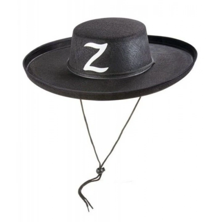 BFS   Z Logolu Yetişkin Boy Bağcıklı Zorro Şapkası