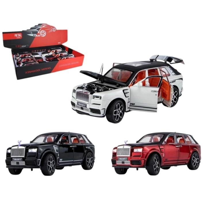 BFS  ZHD-B2408 -Vardem Çek Bırak Işıklı ve Sesli Kapıları Açılan MRS Polis Araba 1:24