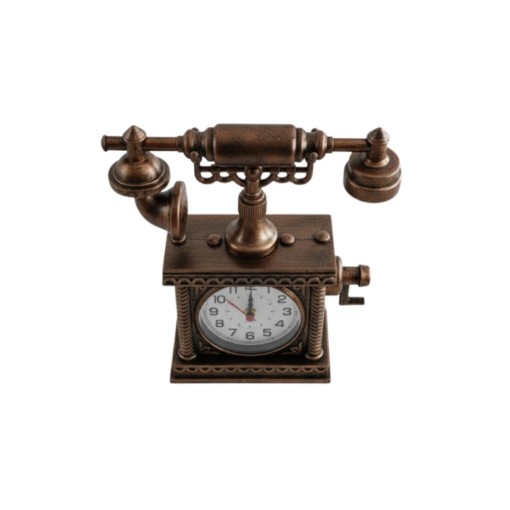 BFS ZN8808B TELEFON ŞEKLİNDE ÇALAR SAAT BRONZ