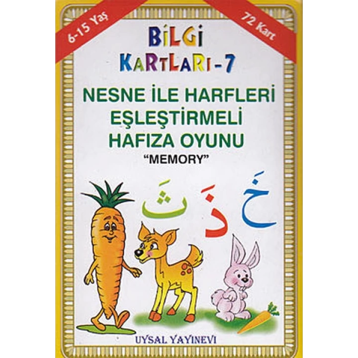 Bilgi Kartları 7 - Nesne İle Harfleri Eşleştirmeli Hafıza Oyunu (Memory)