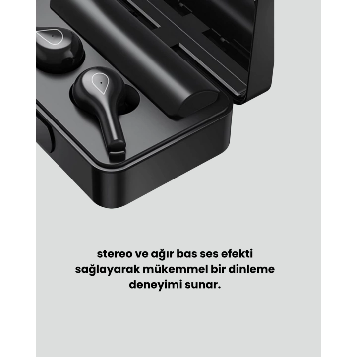 Bluetooth 5.1 Kablosuz Kulaklık – 3500 mAh Şarj Kutulu