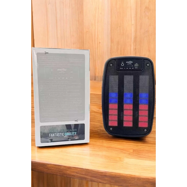 Bluetooth Hoparlör RGB Işıklı USB SD Kart Girişli Taşınabilir