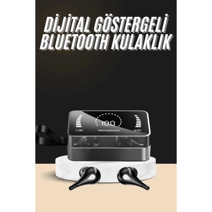 Bluetooth Kulaklık Anc Özelliği Powerbank Özelliği Aynalı Dijital Göstergeli