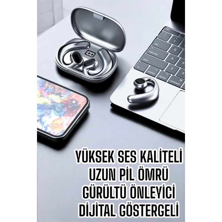 Bluetooth Kulaklık Küpe Görünümlü Yüksek Ses Kaliteli Gamer Kulaklık