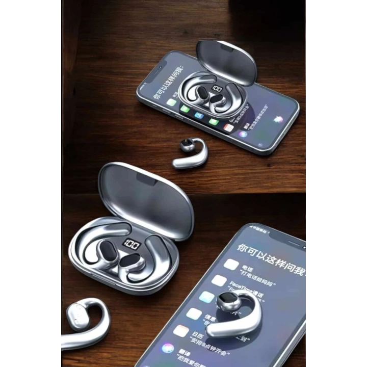 Bluetooth Kulaklık Oyuncu Kulaklığı Küpe Görünümlü Dijital Göstergeli
