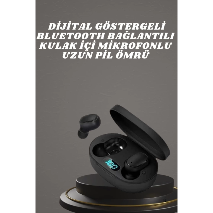 Bluetooth Kulaklık TWS Yüksek Ses Kaliteli Kesintisiz Dijital Göstergeli Kulaklık