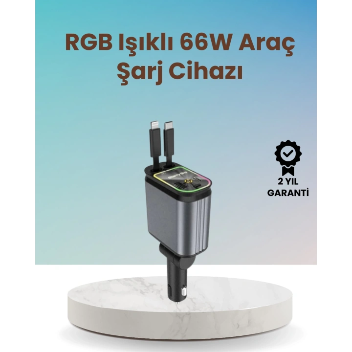BMW, Mercedes, Audi, Volkswagen Araçlar için 4’ü 1 Arada Hızlı Şarj Cihazı