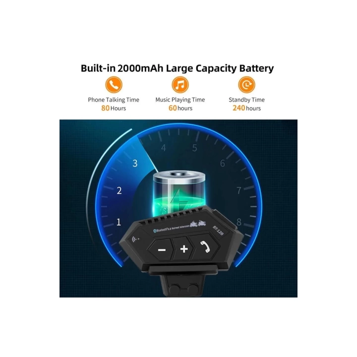 Bt-12b 2 Binici Eşleşme Özellıklı Motosiklet Bluetooth Intercom