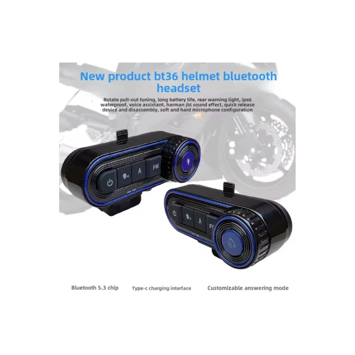 Bt36 Kask Kulaklık Bluetooth Motosiklet Kulaklık Intercom 5.3