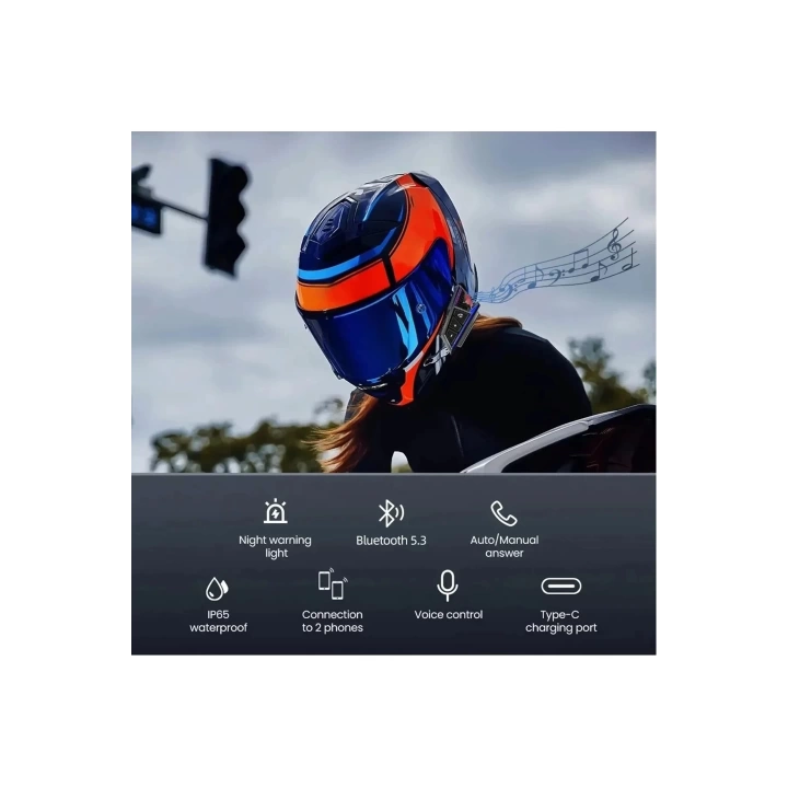Bt40 Kask Kulaklık Bluetooth Motosiklet Kulaklık Intercom 5.3