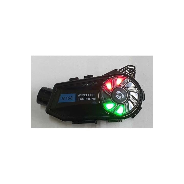 Bt68 Motosiklet Kask Bluetooth Kulaklık 1080p Kamera Ses Kontrolü Video Kayıt Özellikli İntercom