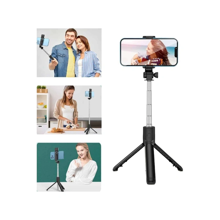 Cep Telefonu Tripod Standı Manyetik Selfie Sopa Bluetooth Uzaktan Kumandalı