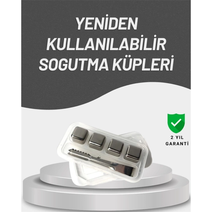 Çevre Dostu Metal Buz Küpü ve Kullanışlı Klips Seti