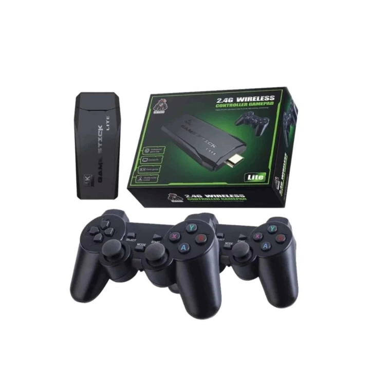 Çift Kollu 2.4g kablosuz Retro 4k Game stick 3500 oyun atari HD Görüntü Kalitesi