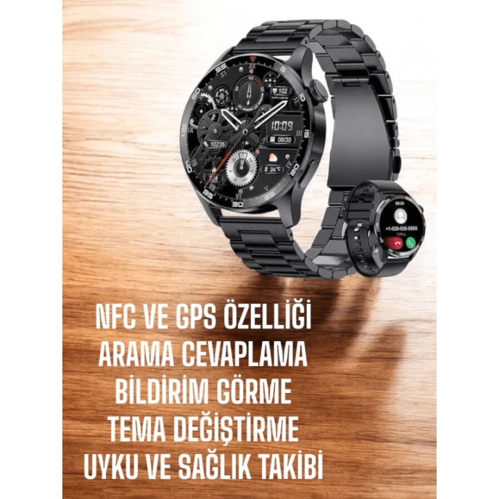 Çift Kordonlu Yüksek Çözünürlüklü Akıllı Saat Uyku İzleyici & Spor Modları