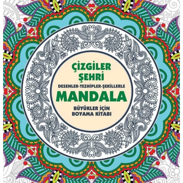 Çizgiler Şehri - Mandala (Büyükler İçin Boyama)
