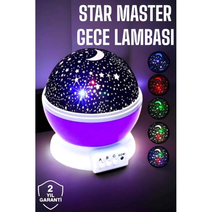 Çocuklara Özel Star Master Yıldızlı Gece Lambası