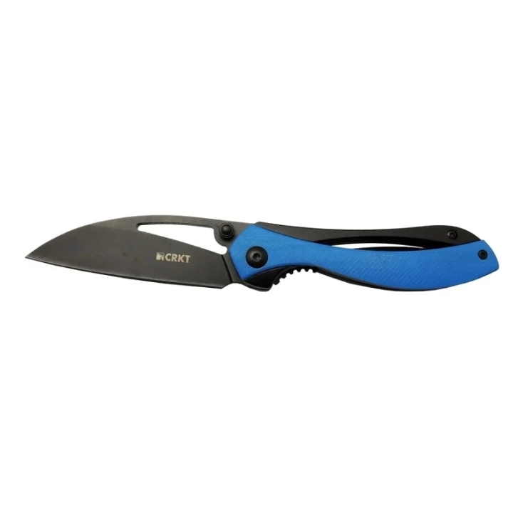 Crkt Pleroma 821a Bl Mavi Kamp / Outdoor Çakı 18cm - Manuel, Kemerlikli, Kutulu