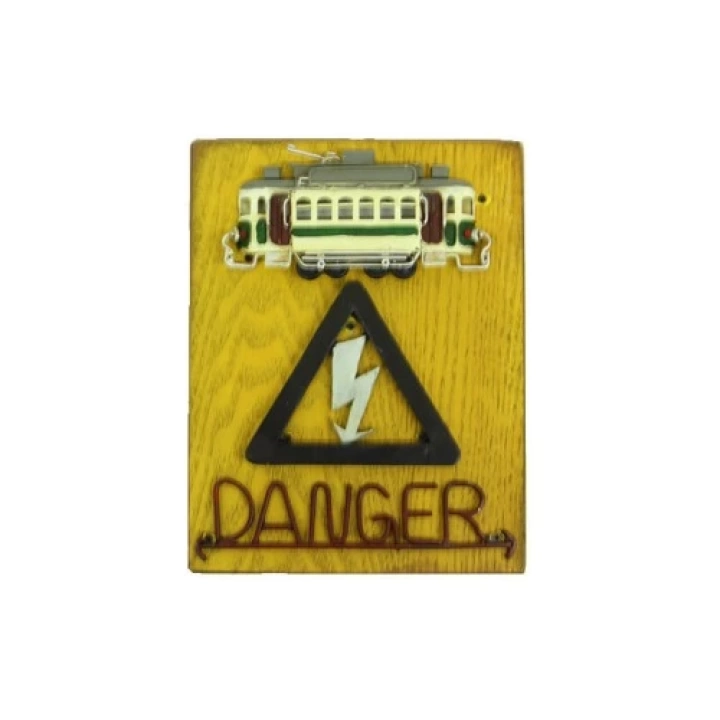 Danger Tehlike Metal Ahşap Levha