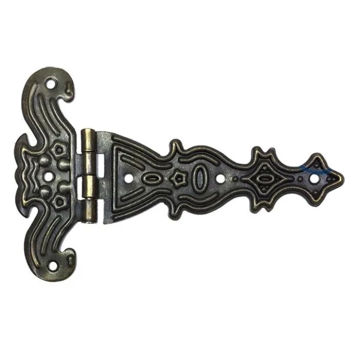 Dekoratif, Sac Tek Kuyruklu Menteşe - 69x102 Mm, Büyük, Antik, 1 Adet