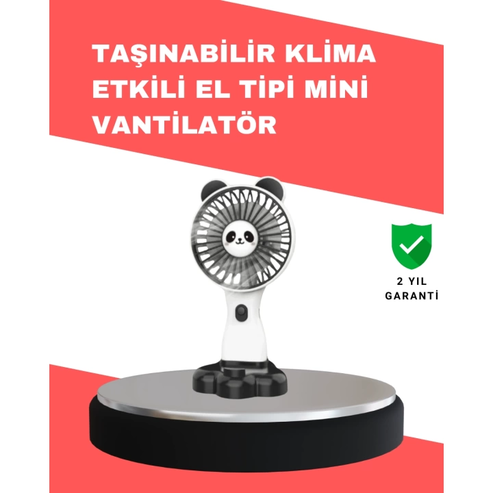 Dekoratif Tasarımlı USB Şarjlı El Vantilatörü