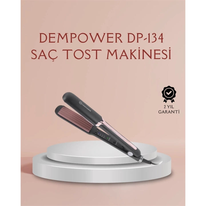 DEMPOWER DP-134 Tost Saç Şekillendirici – Hızlı Isınan, Kalıcı ve Belirgin Dalgalar İçin İdeal
